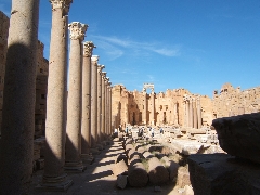   Zoom : Le Forum romain de Leptis Magna en Libye  